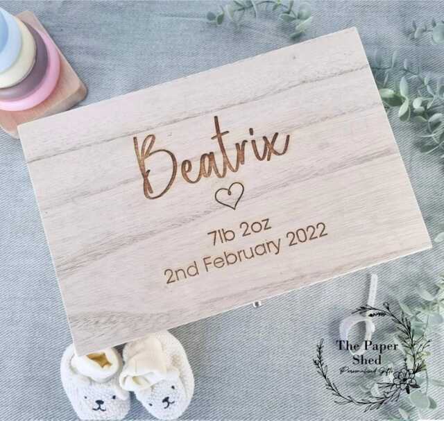 Baby Memory Keepsake Box - Heart - image 1