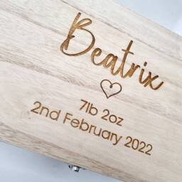 Baby Memory Keepsake Box - Heart - thumbnail 4