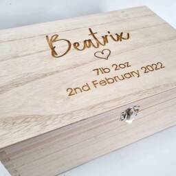 Baby Memory Keepsake Box - Heart - thumbnail 2