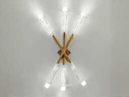 Crystal Acrylic Led Wall Sconce - Brushed Brass Vanity Lighting