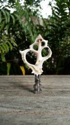 Sea Shell Lamp Finial, Off White - thumbnail 1
