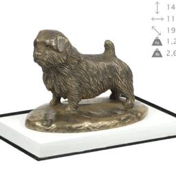 Norfolk Terrier, Dog On White Wooden Base Statue, Limited Edition, Artdog - thumbnail 4