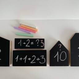 Chalkboard Wooden Blocks Montessori Educational Toy - thumbnail 3