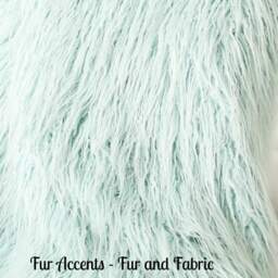 Plush Faux Fur Throw Blanket, Light Mint Green Sheepskin Shag, Minky Lining - thumbnail 2