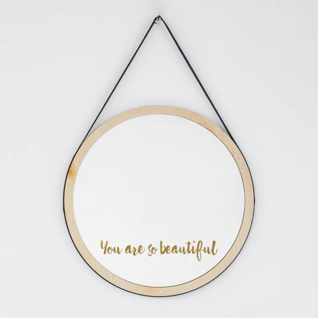 You Are So Beautiful Mirror Decal Wall Sticker, Bathroom Decor, Motivational Quote, Inspirational Phrase, Rose Gold Gift - image 1