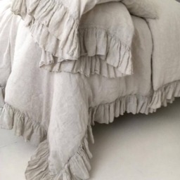 Linen Pillowcase With Ruffles Standard , Queen King Euro Sham Body Pillow Size. Bed Pillows. Washed & Softened. Made By Mooshop.8 - thumbnail 3