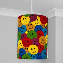 New High Quality Stunning Kid Room Multiple Colour Smiles Smiley Faces Makes Kids Happy Lamp Shade Pendant Light - thumbnail 2
