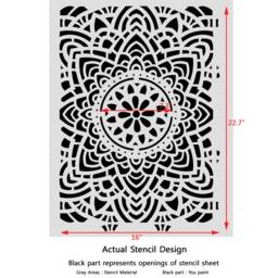 Wall Lace Decorative Stencil Madalyn Allover Reusable For Diy Decor - thumbnail 3