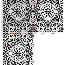 Wall Lace Decorative Stencil Madalyn Allover Reusable For Diy Decor - thumbnail 4