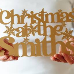 Christmas Family Sign, Personalised Decoration, Ornament, Wall Hanging Plaque - thumbnail 2