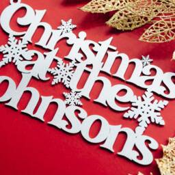 Christmas Family Sign, Personalised Decoration, Ornament, Wall Hanging Plaque - thumbnail 3