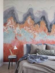 Abstract Plume Mountain Wall Mural - Removable Decor - thumbnail 1