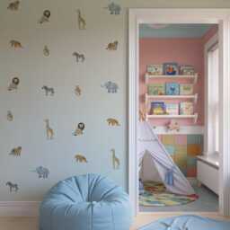 Mini Safari Nursery Wall Stickers - thumbnail 2
