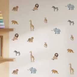 Mini Safari Nursery Wall Stickers - thumbnail 1
