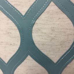 Geometric Embroidered Pillow Cover Seafoam Green Diamond, Linen Cotton - thumbnail 3