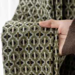 4 Colours, Cream A Pair Of Geometric Curtains, Custom Curtain Panel, Living Room Curtains, Custom Made, Divider - thumbnail 2