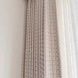 4 Colours, Cream A Pair Of Geometric Curtains, Custom Curtain Panel, Living Room Curtains, Custom Made, Divider - thumbnail 4