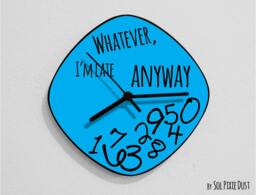 Whatever I'm Late Anyway/Oval Blue - Wall Clock - thumbnail 1