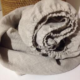 Fitted Linen Sheet, Natural Linen Fitted Sheet Queen, King, Twin, Double Sheets By Linenbee - thumbnail 3