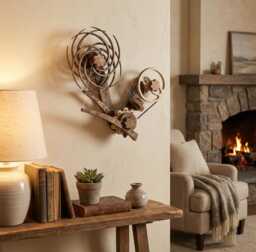 Wooden Kinetic Wall Art Gravity-Powered Sculpture For Modern Home Decor - thumbnail 1