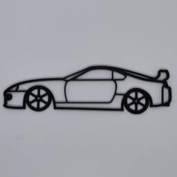 Mk4 Toyota Supra Wall Racer - 3D Printed Art Gift - thumbnail 3