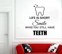 Dental Clinic Wall Decal Tooth Vinyl Sticker, Removable Decor 2981 - thumbnail 1