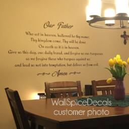 Our Father Lords Prayer Vinyl Wall Decal Sticker Religious God Scripture Pray Amen - thumbnail 2