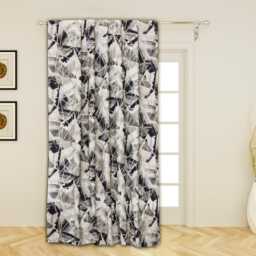Abstract Triangles Printed Cotton Embroidery Curtain Panels - Rod Pocket, Grommet, Box Pleat, Three Pinch Tab Top & Plain Ring Top - thumbnail 3