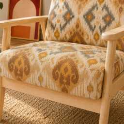 Upholstered Midcentury Modern Boho Lounge Chair Armchair - Soho Earth Brown - thumbnail 2