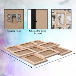 Arpan Mdf Multi Apperture Picture/Photo Frame, Holds 9 X 6''x4'' Photos - thumbnail 4