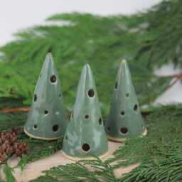 Handmade Ceramic Christmas Tree Natural Pottery Holiday Decor - thumbnail 3