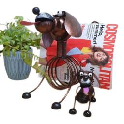 Metal Brown Springy Head Dog Magazine Rack. - 2-5 - thumbnail 3