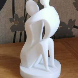 Mother & Child 3D Printed Sculpture - Bio Plastic Gift, Home Decor Mothers Day Gift - thumbnail 2