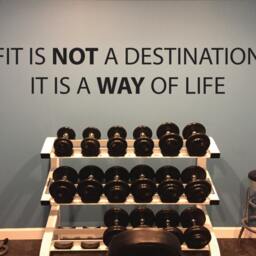 Fitness Wall Decal, Gym Fit Is Not A Destination It Way Of Life - thumbnail 4