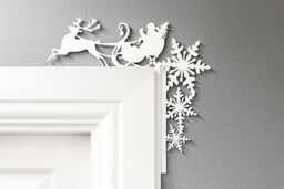 Santa Sleigh & Reindeer Decoration, Christmas Door Frame Acrylic Ornaments, Room D??cor, Ideas - thumbnail 1