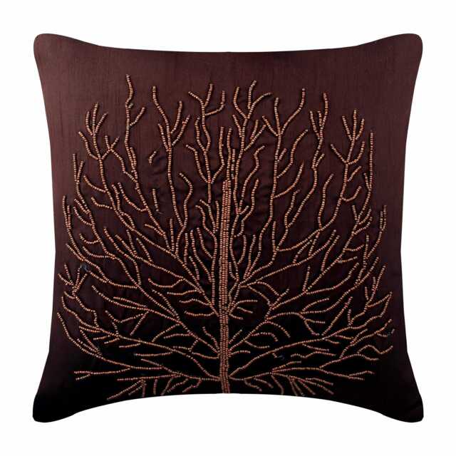 "Decorative Tree Brown Bed Pillow Cover 24""x24""/26""x26" - image 1
