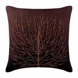 "Decorative Tree Brown Bed Pillow Cover 24""x24""/26""x26" - thumbnail 1