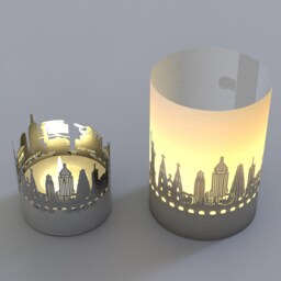 New York Skyline Shadow Play Candle - Souvenir Gift