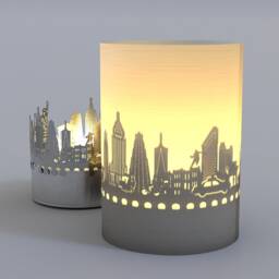 New York Skyline Shadow Play Candle - Souvenir Gift - thumbnail 3