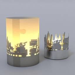 New York Skyline Shadow Play Candle - Souvenir Gift - thumbnail 4
