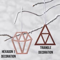 Geometric Copper Christmas Decoration - thumbnail 4