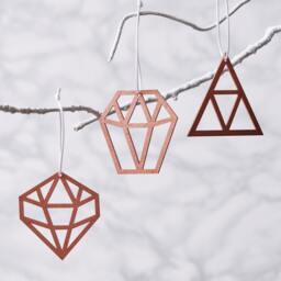 Geometric Copper Christmas Decoration - thumbnail 2