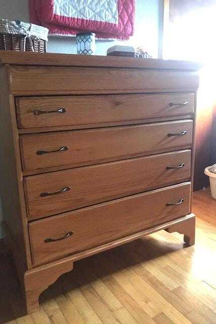 Solid Oak Five Drawer Dresser Hidden Top - Custom Built in Your Choice Of Wood & Finish - image 1