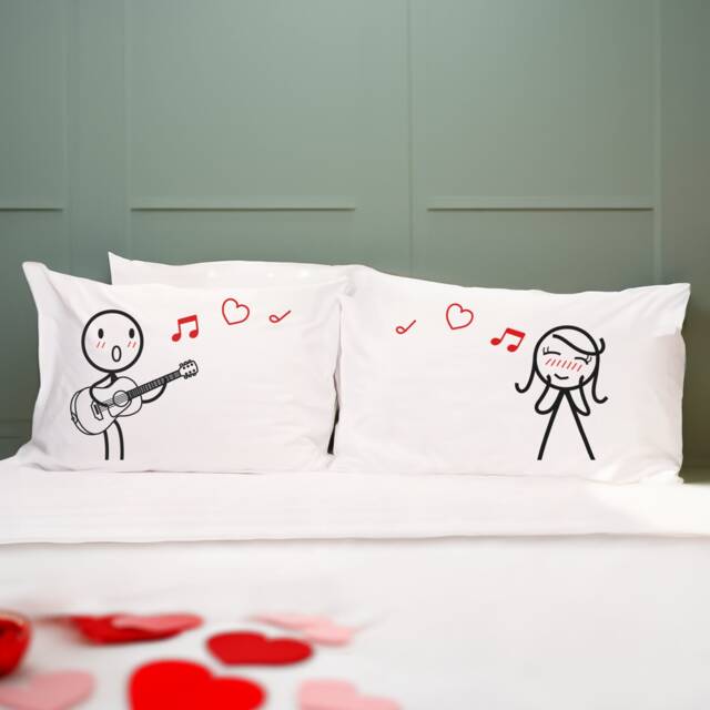 Boldloft Love Me Tender Couple Pillowcases Gift For Girlfriend Cotton Anniversary Gifts Wife Her Guitar Lover - image 1