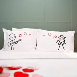 Boldloft Love Me Tender Couple Pillowcases Gift For Girlfriend Cotton Anniversary Gifts Wife Her Guitar Lover