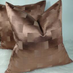Luxury Cushion Cover Bronze - Copper Geo/Tile Style Pillow For Sofa Bed Throw