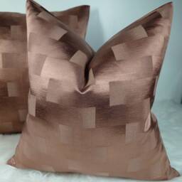 Luxury Cushion Cover Bronze - Copper Geo/Tile Style Pillow For Sofa Bed Throw - thumbnail 3