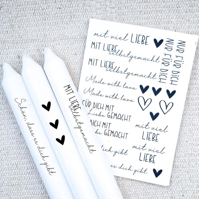 Candle Tattoos in Various Designs - Waterslide Film Decorating Candles Girlfriend Friendship You Are Great - image 1