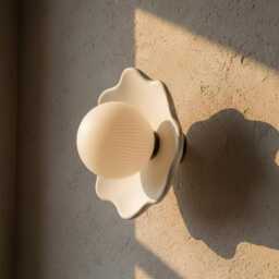 Handmade Sculptural Wall Light Hand-Carved Wabi Sabi Sconce - thumbnail 2
