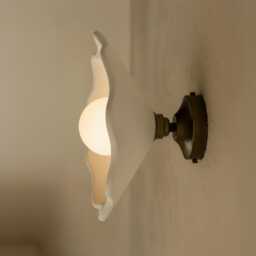 Handmade Sculptural Wall Light - Hand-Carved Scalloped Sconce